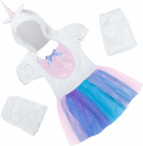 Vista 4 de Unicorn Halloween Costume for Women Includes Dress Leg Warmers and Head Accessory