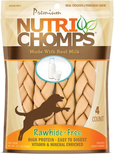 Vista 10 de NutriChomps - Masticables para perros, giros de 6 pulgadas, fáciles de digerir, golosinas para perros sin piel cruda, saludables, 12 unidades, pollo
