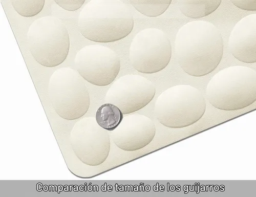 Vista 6 de Alfombra de baño de goma OTHWAY, suave y antideslizante con ventosas potentes, para la tina (beige)