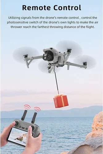 Vista 2 de Sistema Airdrop para DJI Air 3 Dispositivo de transporte de entrega de carga útil para drones Pesca Regalo de boda Accesorios de caída de aire