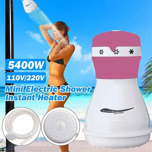 Vista 3 de Calentador de cabezal de ducha eléctrico de 5400 W, calentador de agua instantáneo, ducha eléctrica, 110 V, calentador de agua sin tanque, eléctrico