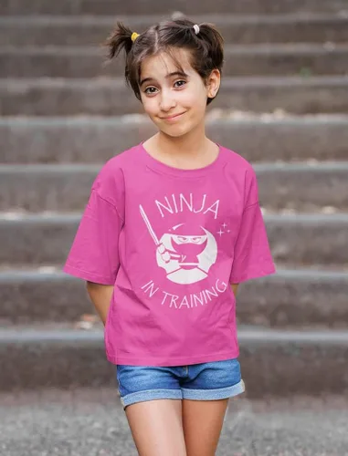 Vista 3 de Ninja in Training - Camisa para niños, regalos novedosos de Ninjas para niños y niñas
