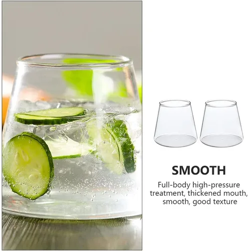 Vista 6 de Yardwe 2 tazas de agua prácticas transparentes para reuniones familiares, bares, restaurantes, tazas versátiles para cócteles de jugo, más