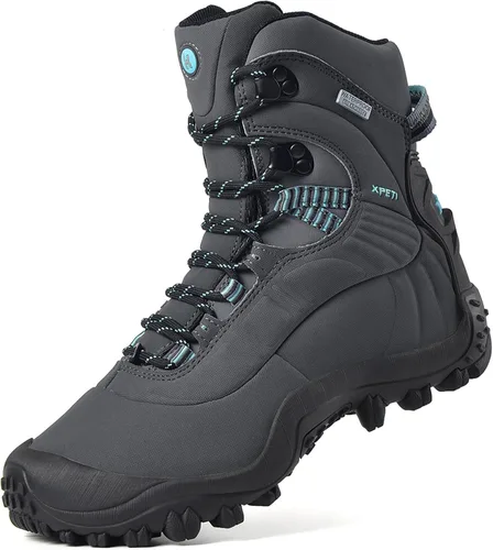 Vista 2 de Xpeti - Botas de senderismo Thermator para mujer, impermeables y de alto corte