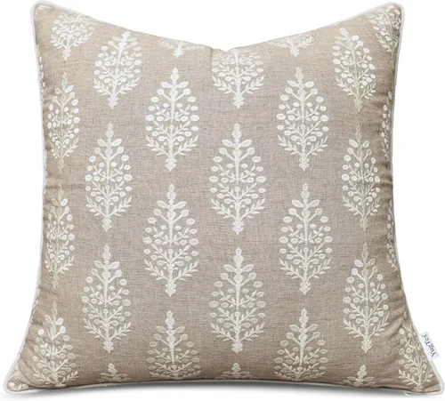 Vista 7 de Chandni Paiseley Funda de Cojín Decorativo Cuadrado Bordado de Acento - Sofá, Silla, Sillón, Dormitorio, Sala de Estar, Decoración del Hogar