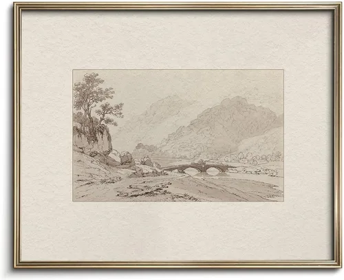 Vista 26 de Pintura vintage de paisaje de campo de flores silvestres, arte de pared de paisaje rural de granja, impresión artística de paisaje de jardín
