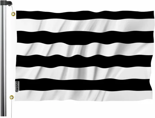 Vista 14 de Swono Bandera de pirata de gato – 3 x 5 pies divertida calavera de animal con los ojos vendados bandera triangular capitán gatito capitán