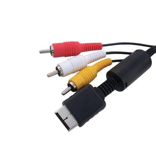 Vista 4 de OSTENT Cable de audio y video AV para consola de sistema Sony PS1 PS2 PS3