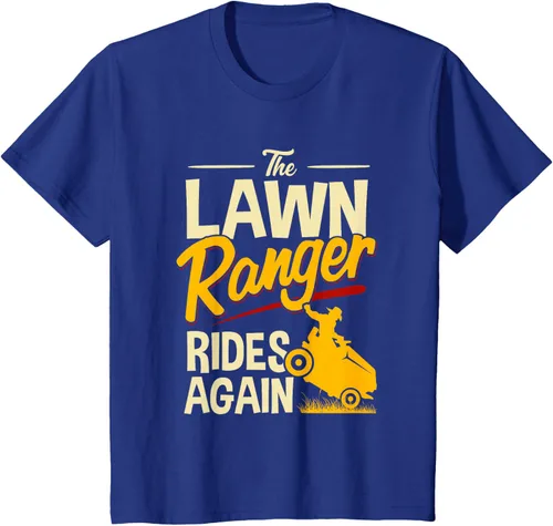 Vista 41 de The Lawn Ranger Rides Again - Camiseta de corte de césped Azul Marino
