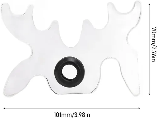 Vista 3 de Drfeify Cabeza de puente de taco de billar de acrílico transparente, soporte para palo de billar, accesorio para taco de billar de nueve bolas