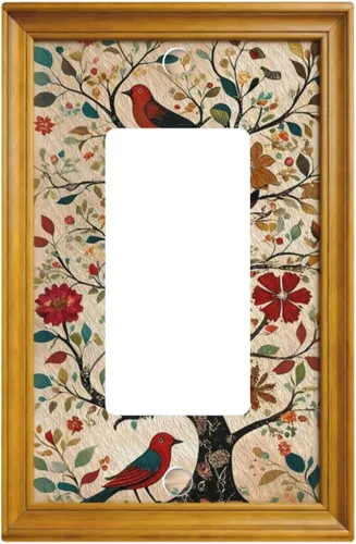 Vista 137 de Cubiertas de Interruptor de Luz Artísticas Decorativas Boho Figura Abstracta Interruptor de Pared Único Placa de Interruptor Decorativo Placa