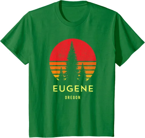 Vista 42 de Camiseta Eugene Oregon, Negro, S