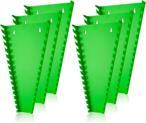 Vista 14 de ALOANES Organizador de llaves de plástico ABS de 64 ranuras, organizador de llaves colgantes estándar para caja de herramientas y pared, compatible