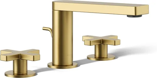 Vista 15 de KOHLER K- 73060-3-BV COMPOSED™ WIDESPREAD GRIFO CRUZADO, Bronce cepillado vibrante