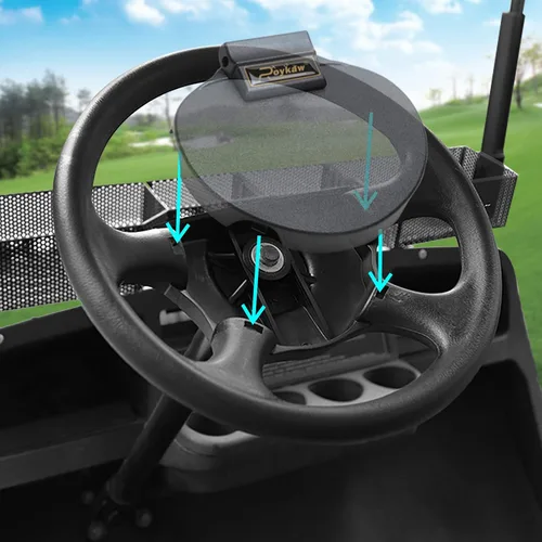 Vista 3 de Roykaw Soporte para tarjeta de puntuación de golf con clip y portalápices para modelos EZGO TXT/RXV/Cushman/2Five/MPT/ST, reemplaza al OEM # 607925