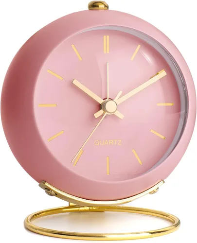 Vista 10 de AYRELY® Relojes Despertadores de Escritorio a Batería con Luz, Reloj Analógico Pequeño Retro Silencioso Sin Tictac, Reloj de Mesa Fuerte para Mesita