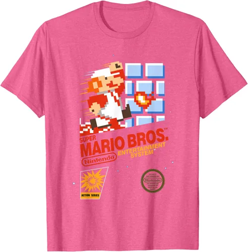 Vista 29 de Super Mario Dashin - Camiseta gráfica de acción, ajuste clásico, cuello redondo, color negro