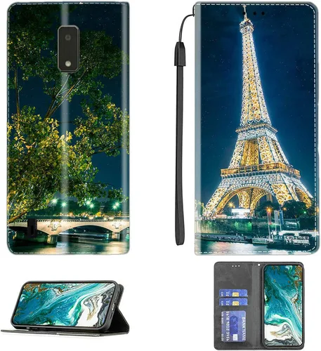 Vista 120 de Aroepurt Funda para UMIDIGI G1 Plus compatible con UMIDIGI G1 Plus Funda para teléfono Funda de piel sintética con función atril magnética CPT15
