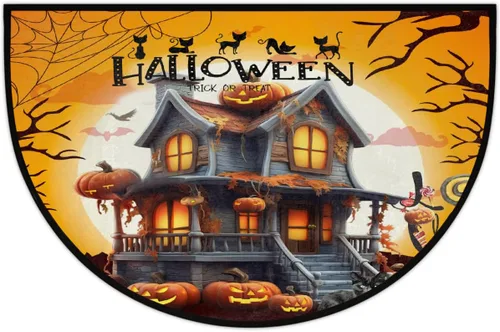 Vista 33 de Tapete semicírculo de playa semicírculo, alfombra de media luna, alfombra B02: playa verde azulado