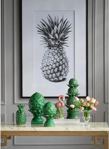 Vista 4 de A&B Home - Estatua de alcachofa verde, estatua decorativa de cerámica, decoración del hogar de mesa, sala de estar, dormitorio, mesa de café