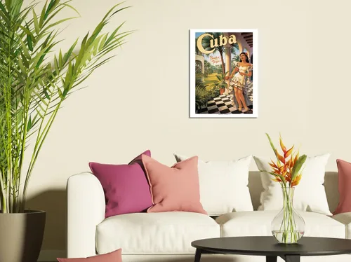Vista 3 de Cuba - Paradise of the Tropics - Póster de viaje vintage por Kerne Erickson - Impresión artística maestra (sin marco) 6 x 9 pulgadas
