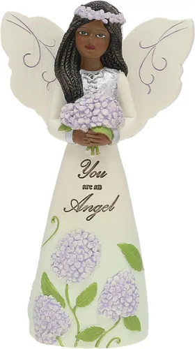 Vista 4 de Figura decorativa de ángel de la bendición irlandesa de Elements por Pavilion, 6 pulgadas, inscripción "Que Dios te mantenga en la palma de su mano