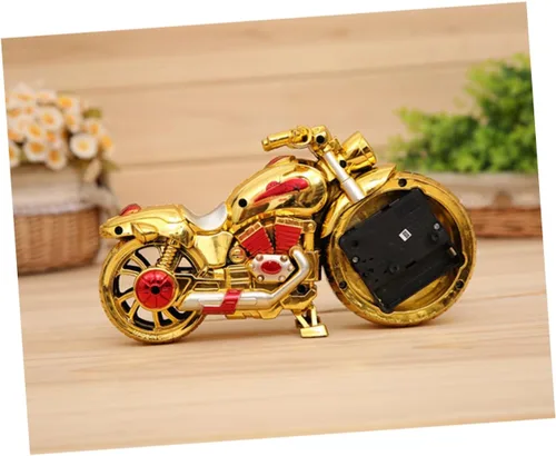 Vista 8 de IMIKEYA Reloj despertador para motocicleta, reloj despertador vintage, movimiento de cuarzo, estilo vintage para niños, reloj de motocicleta único