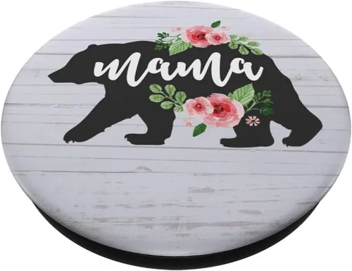Vista 2 de Mama Bear Acuarela Rosas Florales PopSockets PopGrip: Agarre intercambiable para teléfonos y tabletas
