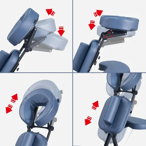 Vista 13 de Master Massage - Silla profesional portátil y ligera para tatuaje/masaje - Marco de aluminio plegable con características ajustables y funda