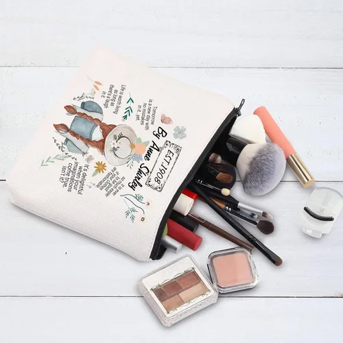 Vista 4 de G2TUP Anne Novel Inspire - Bolsa de maquillaje Anne Shirley para fanáticos, regalo de Anne Book Literary, bolsa de cosméticos para amantes