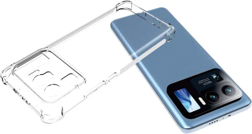 Vista 3 de USTIYA Funda para Mi 11 Ultra Clear TPU Cuatro Esquinas Cubierta Protectora Transparente Suave
