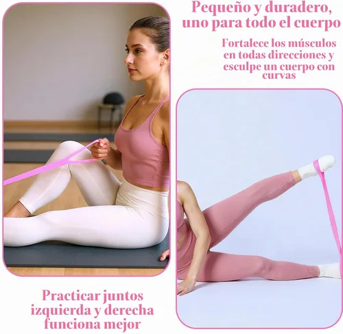 Vista 6 de Figura 8 Banda de resistencia con asas Bandas elásticas para entrenar brazo espalda hombro entrenamiento Cuerdas elásticas Equipo de ejercicio