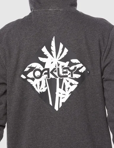 Vista 5 de Oakley Sudadera Palms B1b con cremallera completa para hombre, Gris oscuro Heather