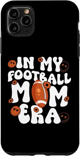 Vista 11 de Funda para iPhone 14 Groovy In My Football Mom Era Funny Football Mama Boys Girls