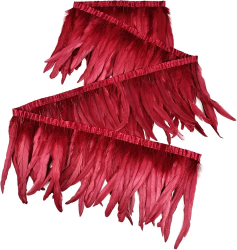 Vista 15 de THARAHT 50 Plumas de Cola de Gallo Naturales de 12-14 Pulgadas (30-35 cm) a Granel para Manualidades, Atadura de Moscas, Boda, Plumas para Fiestas