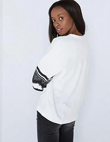 Vista 4 de Towallmark (TM)Moda Europa Mujer Étnica Impresión Blusa Sudadera Sudadera Sudadera con capucha (S)
