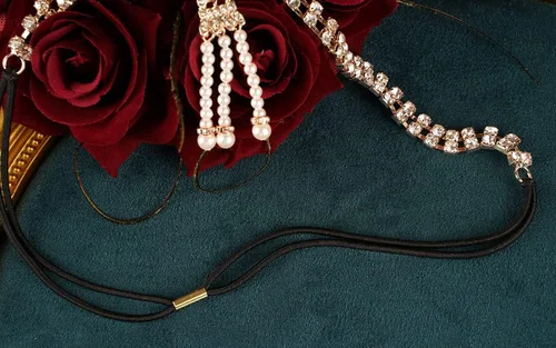 Vista 5 de Cizoe Art Deco 1920s Flapper Gran Gatsby Leaf Boda Tiara Nupcial Perla Tocado