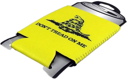 Vista 4 de Funny Guy Mugs Don't Tread On Me - Enfriador de bebidas plegable de neopreno