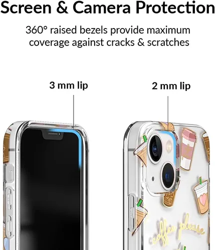 Vista 3 de VELVET CAVIAR Funda para iPhone 13, probada en caídas de 10 pies, color café
