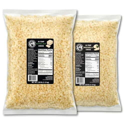 Vista 17 de Carniceros barbudos de queso cheddar de alta temperatura de 2.5 libras – Cubos de 1/4 de pulgada estables en almacenamiento para hasta 25 libras