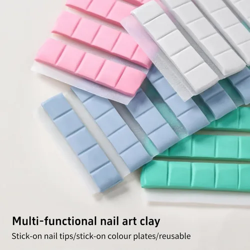 Vista 6 de Arcilla reutilizable para arte de uñas, arcilla adhesiva para uñas, puntas de uñas postizas profesionales, herramienta de manicura adhesiva