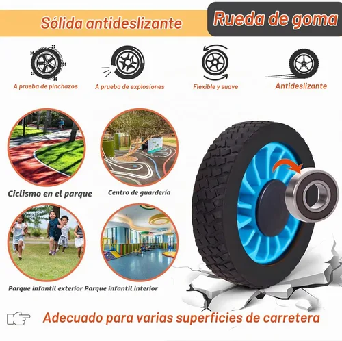 Vista 4 de Trike para niños a partir de 3 años, ruedas de goma de acero al