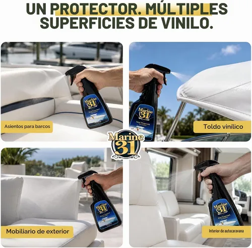Vista 5 de Marine 31 Protector de vinilo con protector solar Evita la decoloración y agrietamiento Seguro para barcos, interiores de automóviles y muebles