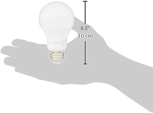 Vista 8 de Amazon Basics - Bombillas LED, eficientes energéticamente 6 W, equivalente a 40 vatios, base estándar E26, 2700 K, regulable, 10,000 horas
