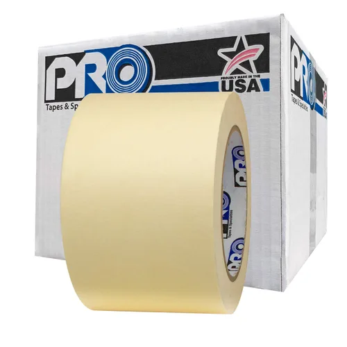 Vista 10 de Cinta de enmascarar ProTapes 795 de papel crepé para usos generales, Bronceado, 1