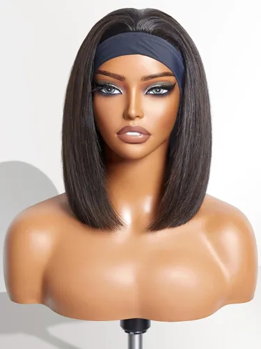 Vista 8 de LUVME HAIR Peluca Bob de Cabello Humano Borgoña 99J de 10'', Peluca de Cierre de Encaje HD Sin Pegamento Precortada y Predepilada, Elegante Rojo