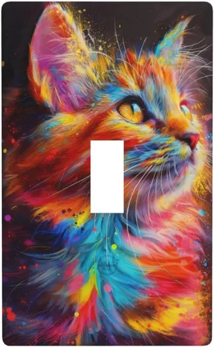 Vista 76 de Cubiertas de Interruptor de Luz Artísticas Decorativas Boho Figura Abstracta Interruptor de Pared Único Placa de Interruptor Decorativo Placa