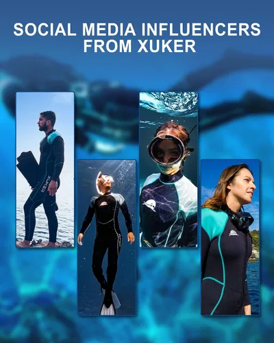 Vista 6 de XUKER - Trajes de neopreno para mujer, 0.079 in, cremallera trasera, trajes de buceo de cuerpo completo