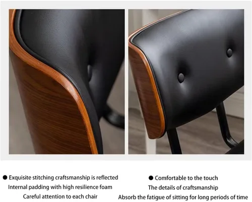 Vista 7 de Silla de oficina en casa con ruedas, silla de oficina cómoda y suave, sin brazos, silla de oficina tapizada, silla de computadora giratoria moderna