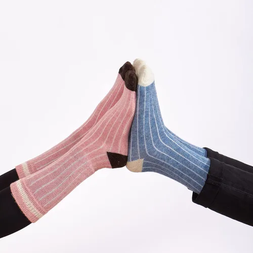Vista 5 de GoWith Alpaca Wool Socks for Men & Women, Alpaca-Merino Blend Warm Cozy Crew Socks, Thermal Regular-Fit Boot Socks